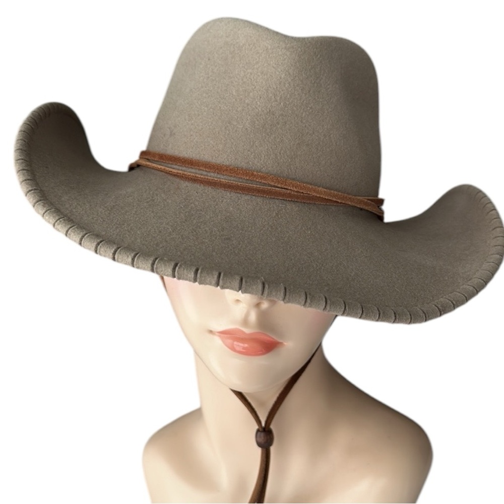 RENEGADE Zion Wool Lite Felt Hat Packable Western Style, Size Medium